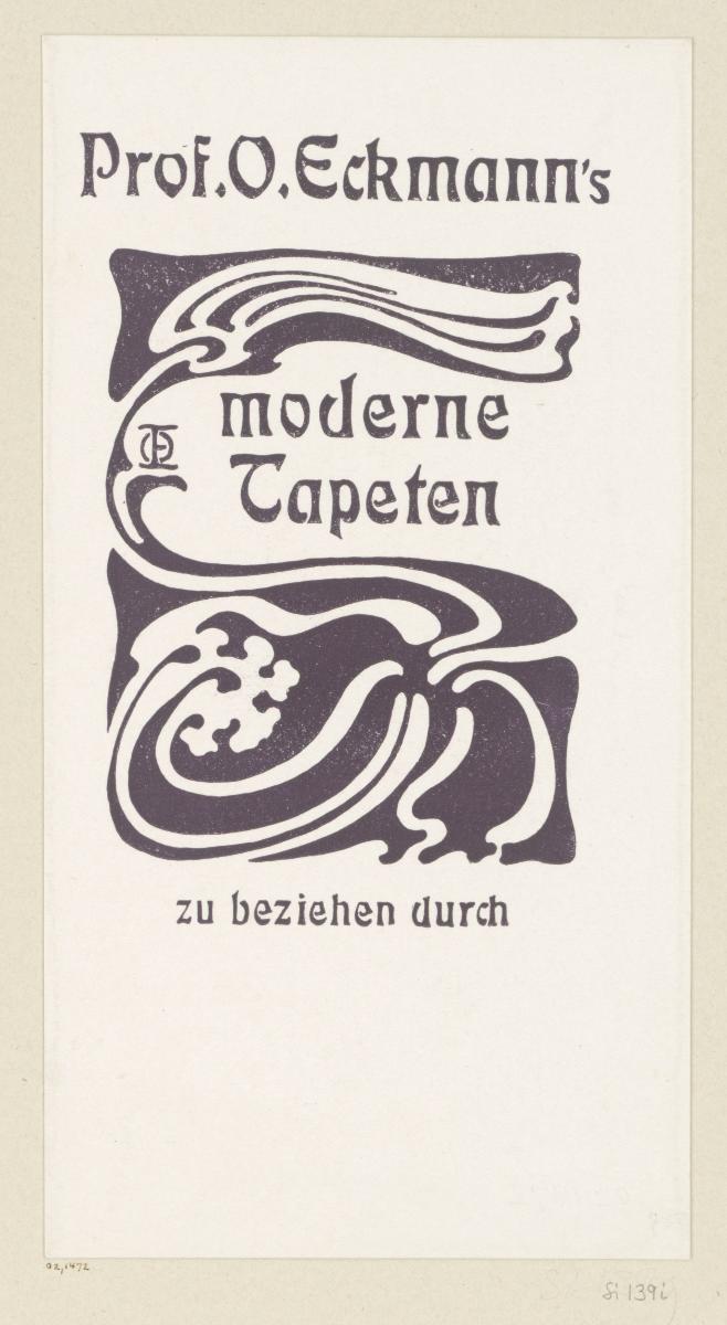 Einlageblatt zu Prof. Eckmann's moderne Tapeten