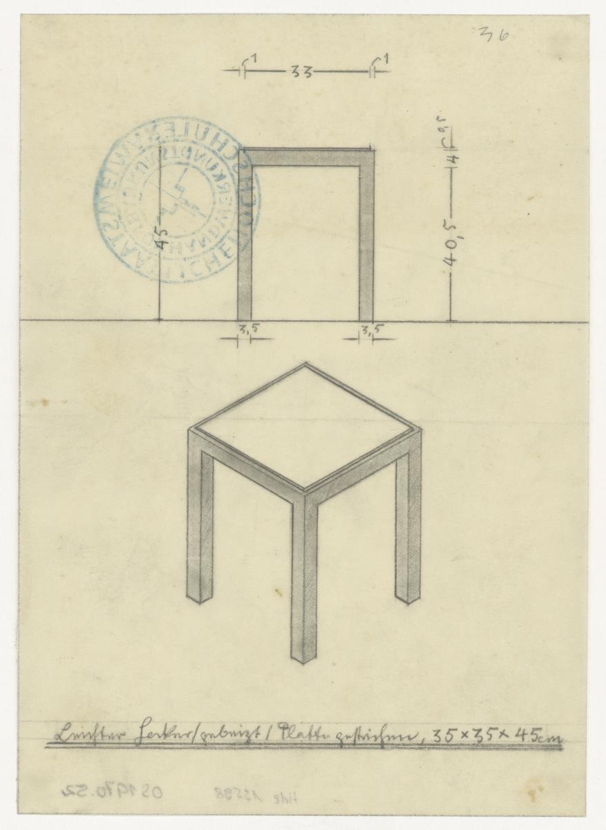 Leichter Hocker (Möbelentwürfe, Sitzmöbel)