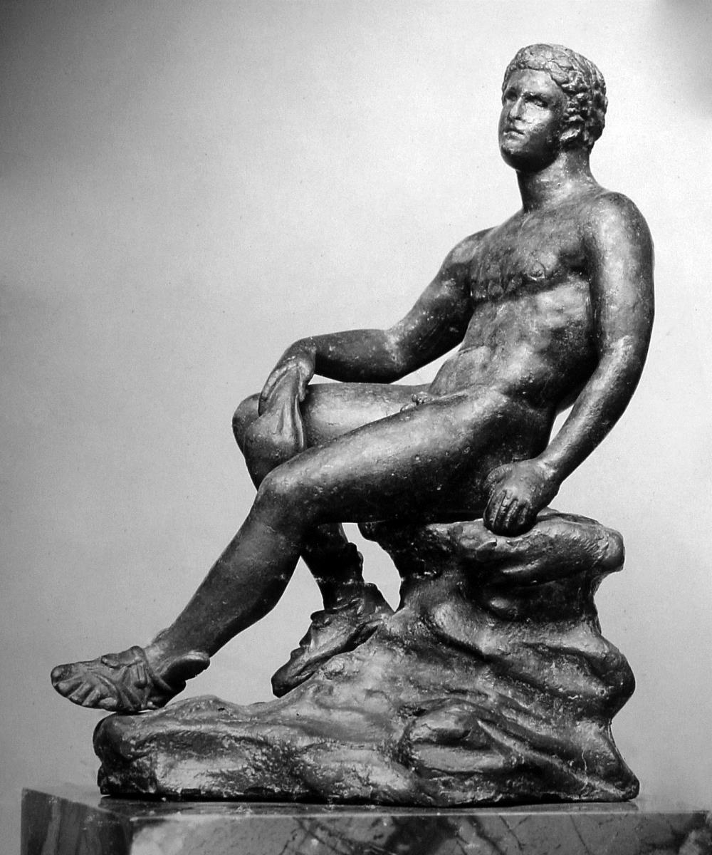 Römische Statuette des ausruhenden Merkur