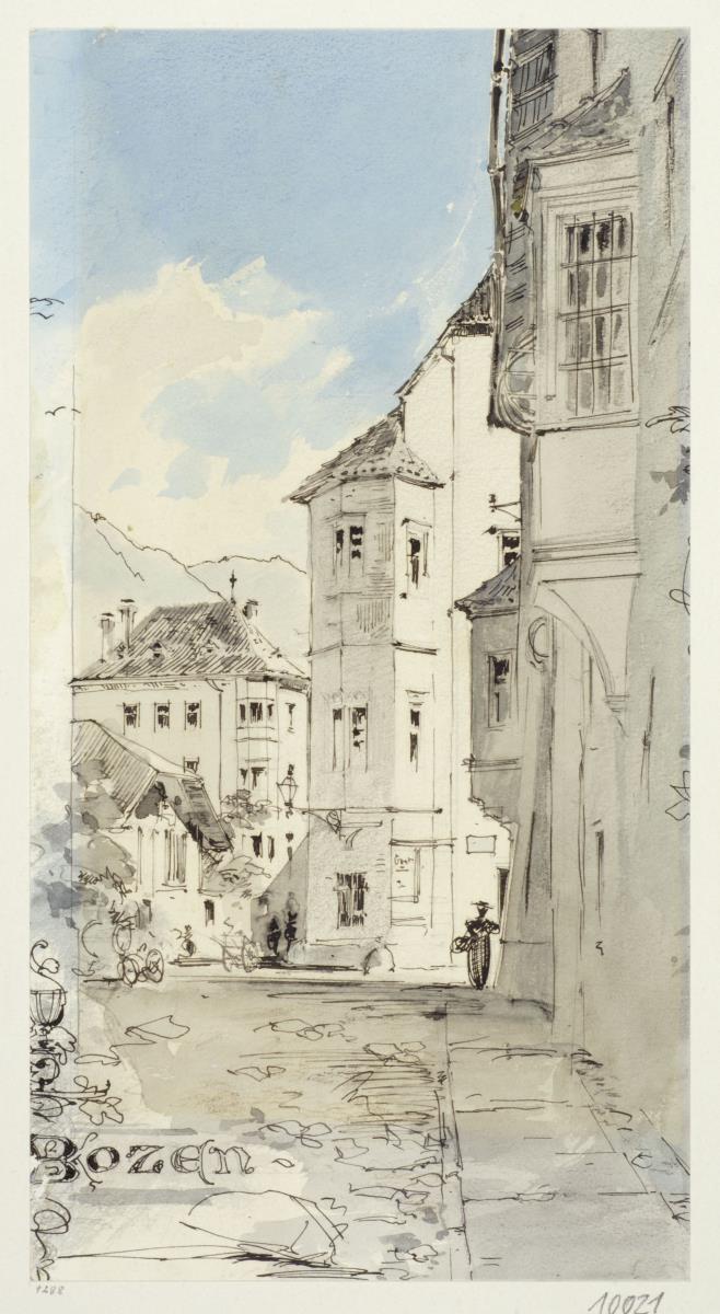 Reisestudien, Bozen, Straßenansicht