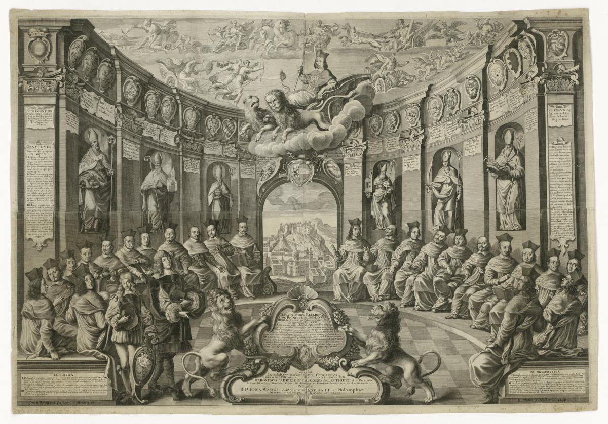 "Theatrum Gloriae" des Salzburger Domkapitels. Thesenblatt des Hieronymus Friedrich Grafen von Lanthieri