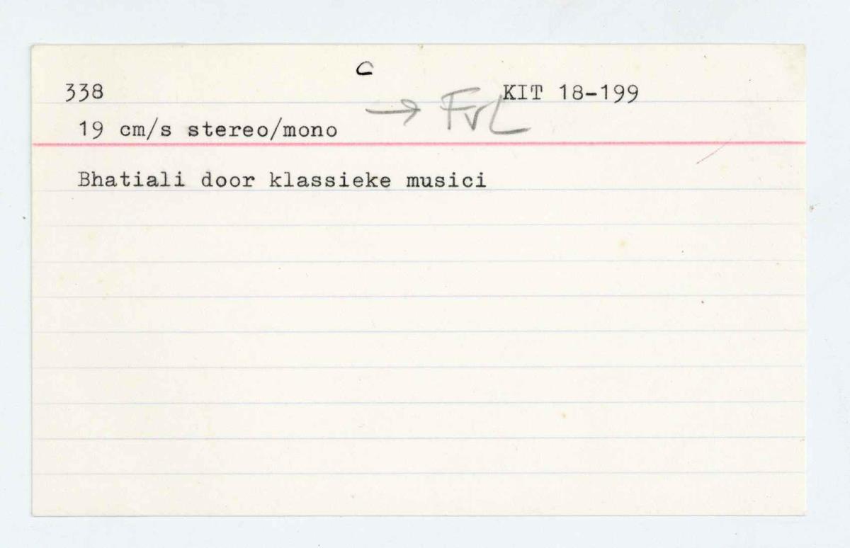 Selectie FJ, Bhatiali voor classiche musics