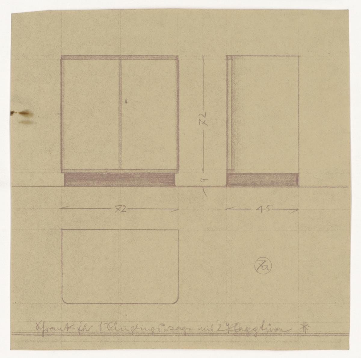 Schrank für Säuglingswaage (Möbelentwürfe, Kindermöbel)