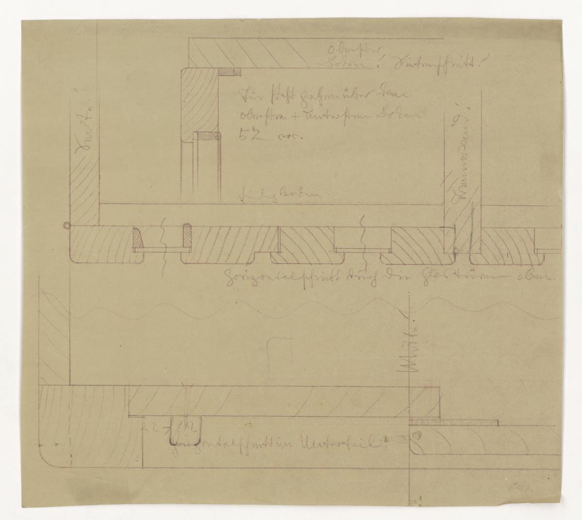 Möbelskizze, Details (Möbelentwürfe, Diverses)
