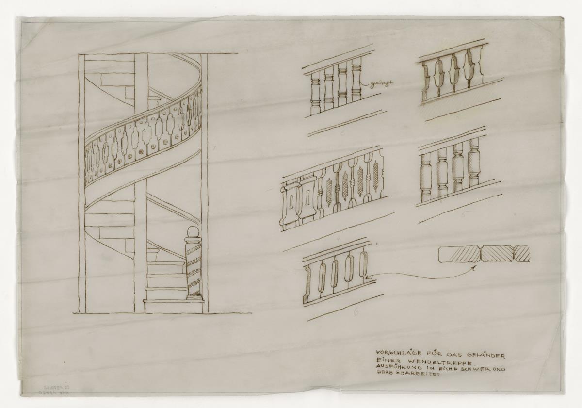 Geländer für Wendeltreppe (Möbelentwürfe, Diverses)