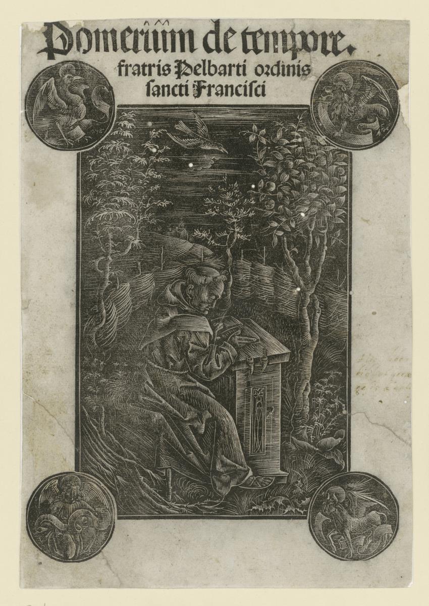 Der Franziskaner Pelbartus im Garten