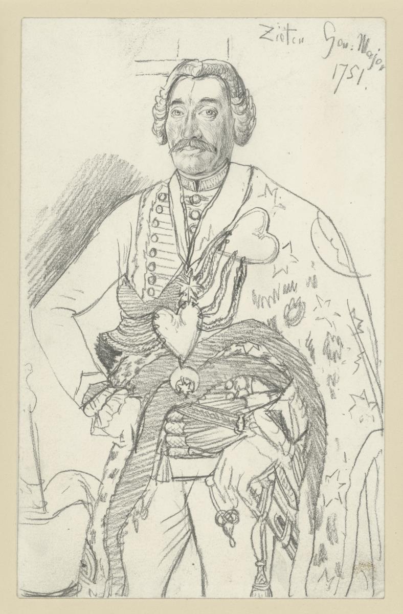 Hans Joachim von Zieten. Nach einem Gemälde von 1751 in der Wustrauer Offiziersgalerie