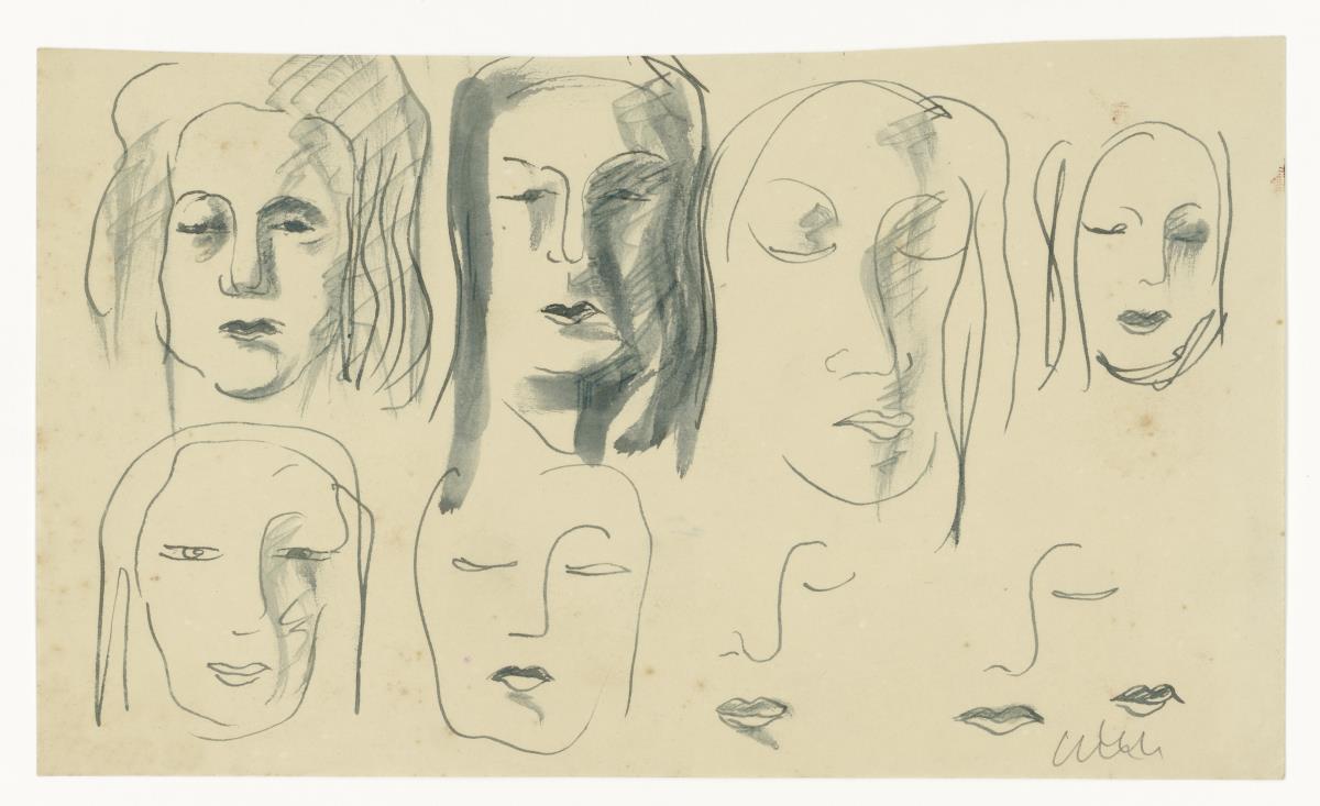 Gesichtsstudie (Figürliche u. a. Darstellungen)