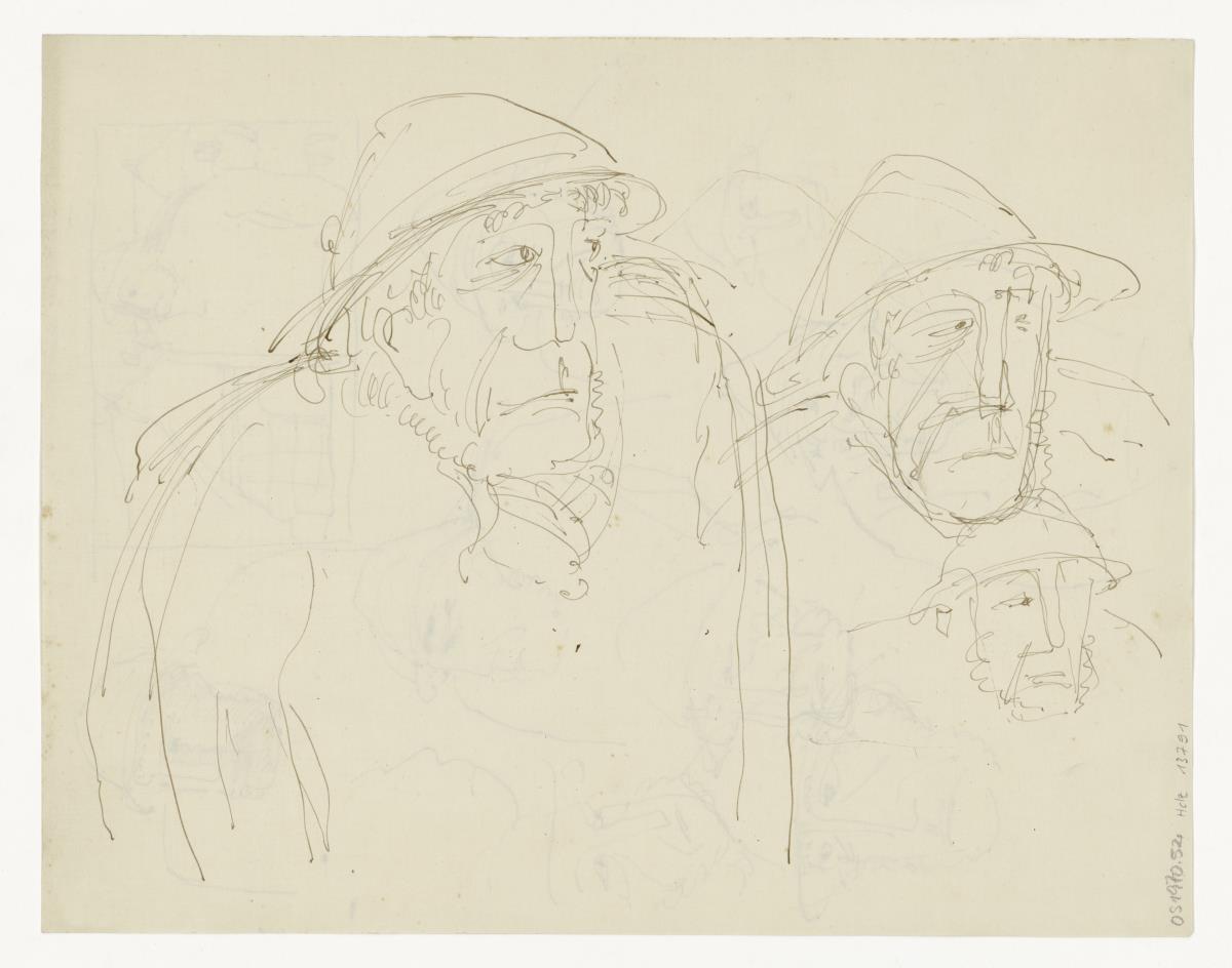 Portraitstudien Bauer, Skizzen (Figürliche u. a. Darstellungen)