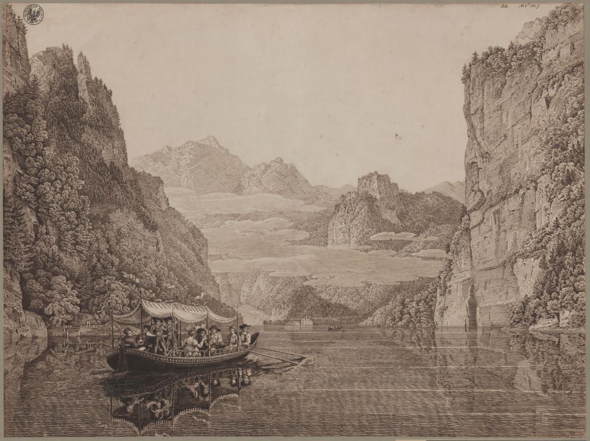 Eine Bootsfahrt auf dem Königssee bei Berchtesgaden (mit Karl Friedrich Schinkel und seiner Gattin Susanne Schinkel, geb. Berger)