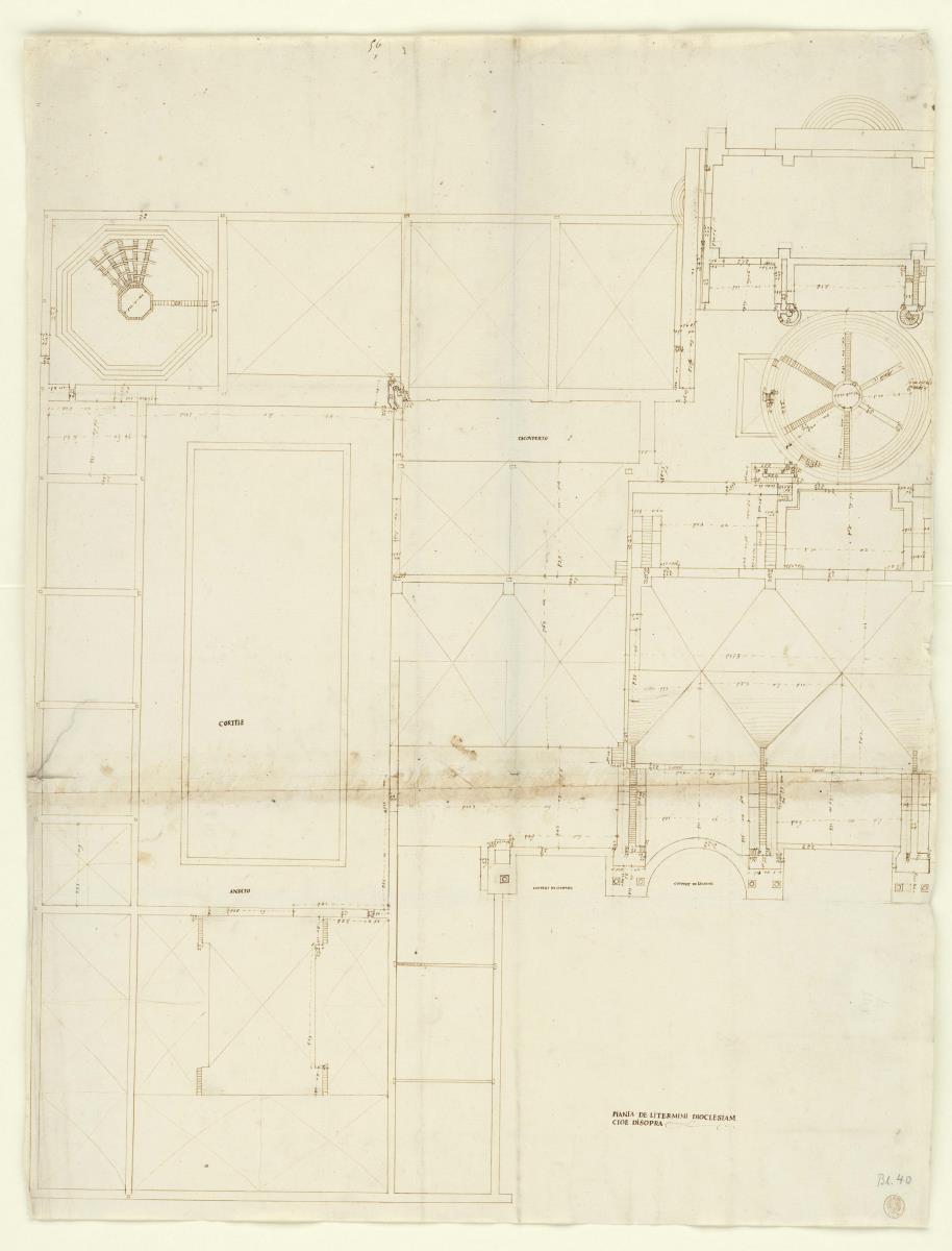 Diocletians Thermen, Grundriss in der Höhe der Kämpfer