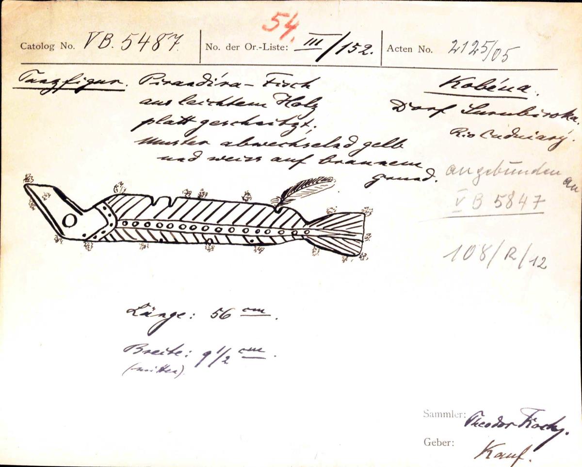 in Form eines Pirandira-Fisch
