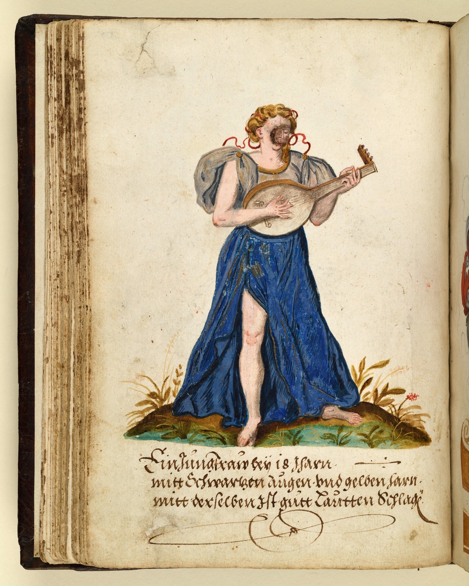 Stammbuch des Leonhard Hayder von Nürnberg: Lautenspielerin