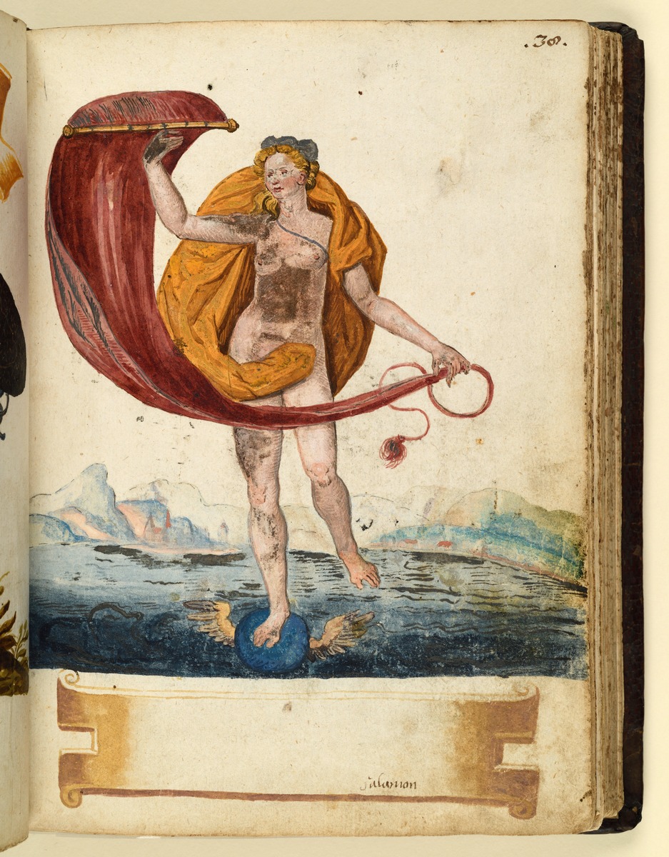 Stammbuch des Leonhard Hayder von Nürnberg: Fortuna mit Segel