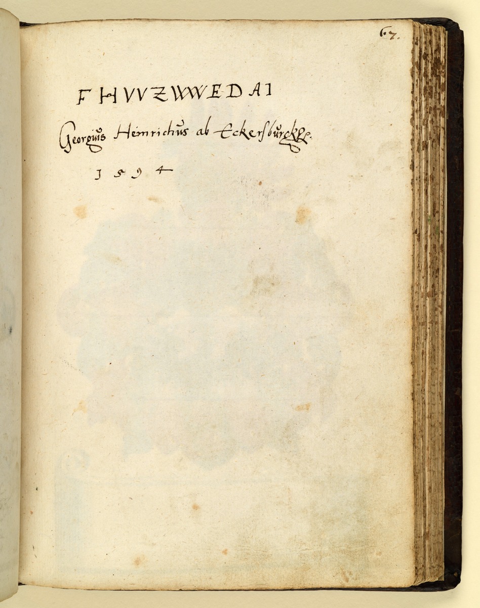 Stammbuch des Leonhard Hayder von Nürnberg, fol. 67r