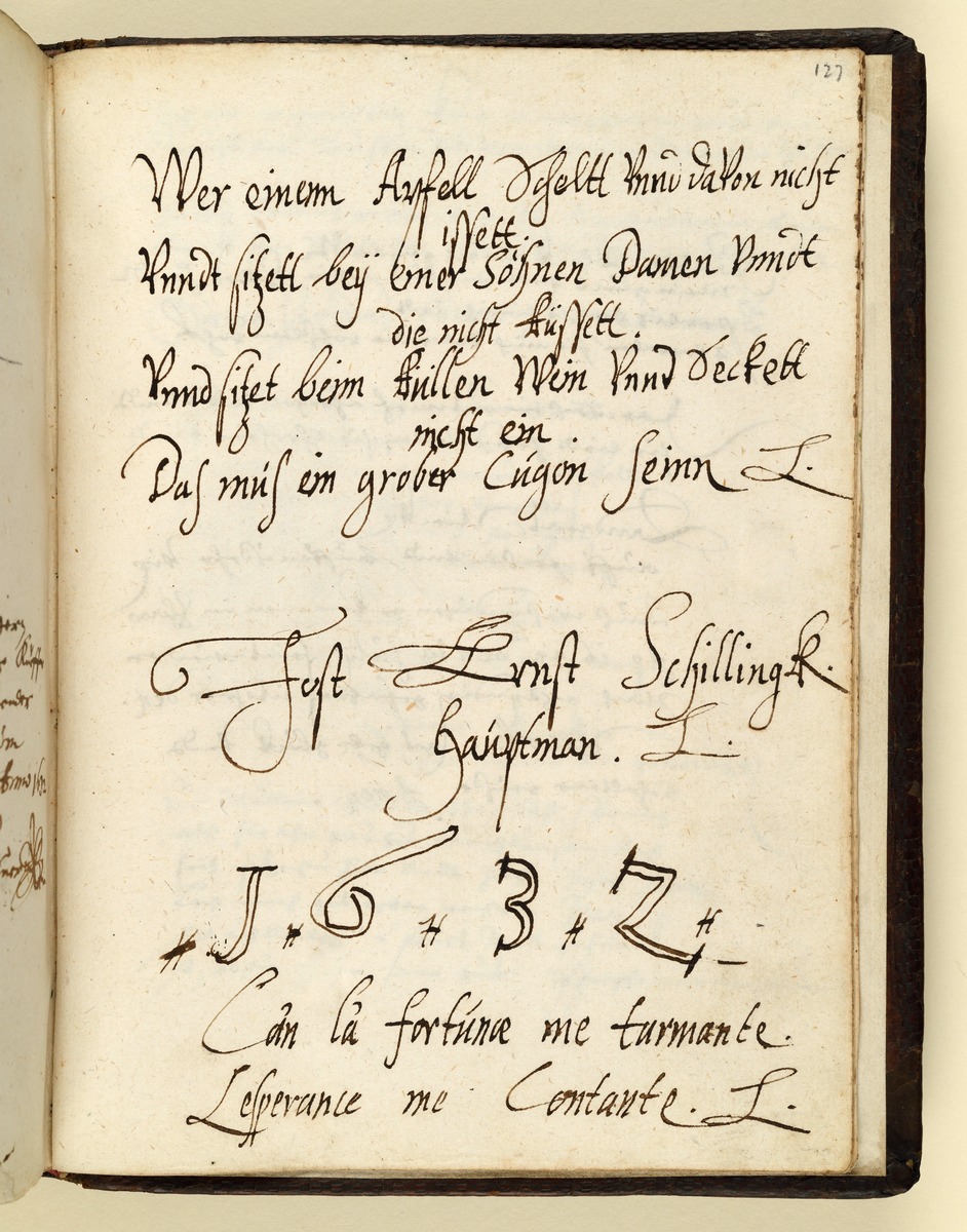 Stammbuch des Leonhard Hayder von Nürnberg, fol. 127r+v
