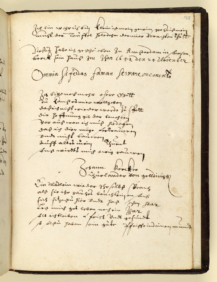 Stammbuch des Leonhard Hayder von Nürnberg, fol. 128r