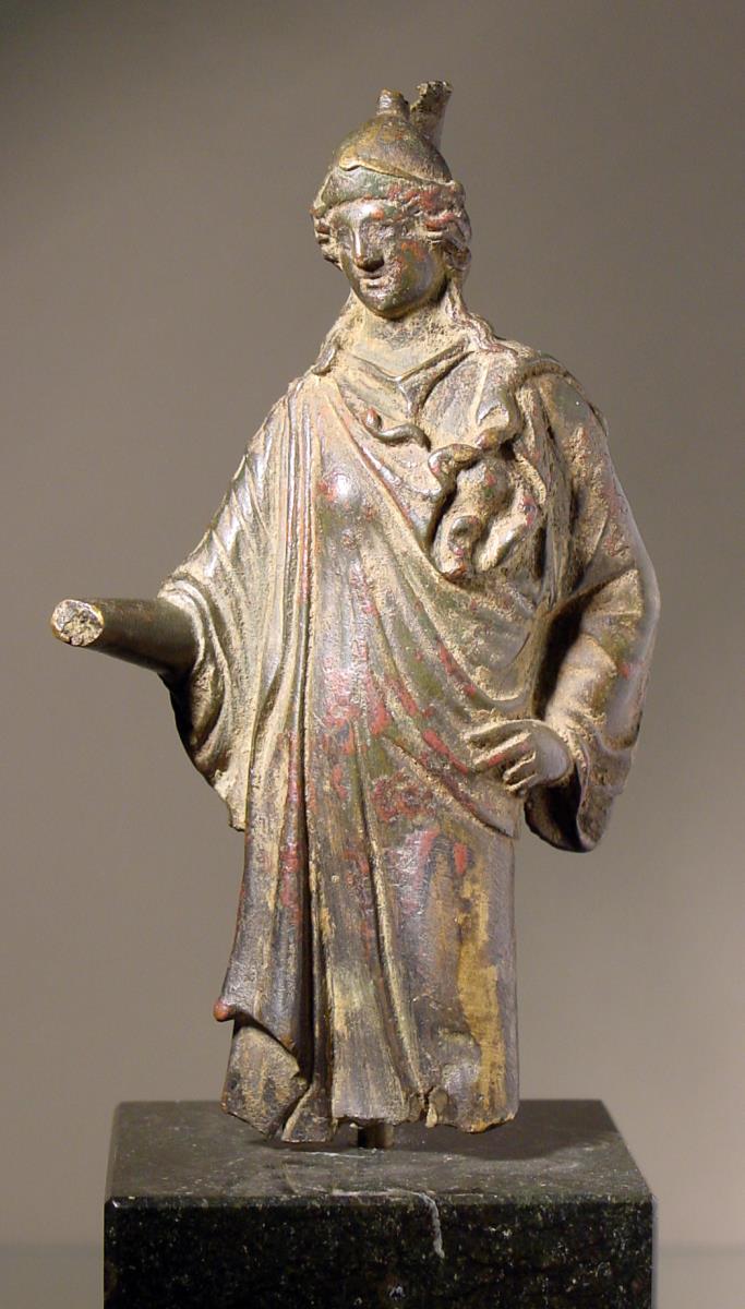Fragment einer römischen Statuette der Minerva im Typus der Athena bei der Abstimmung über Orest ('Iudicium Orestis')