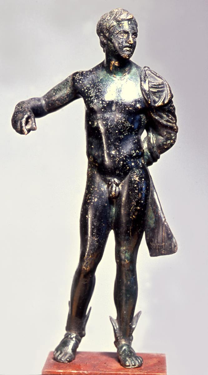Römische Statuette des Hermes-Merkur mit Flügelschuhen