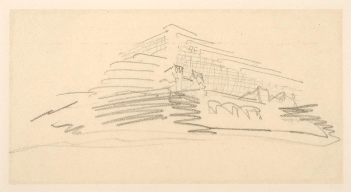 Berlin, Villa am Rupenhorn, Fassadenskizze