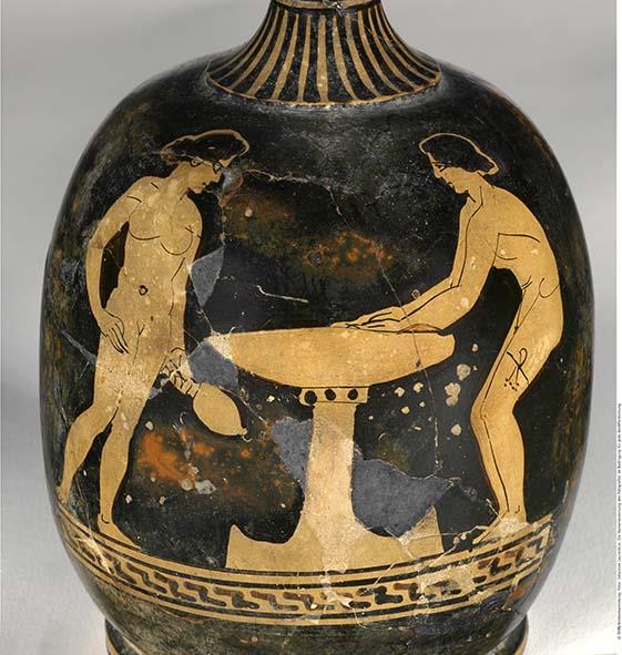 Attisch rotfigurige Bauchlekythos