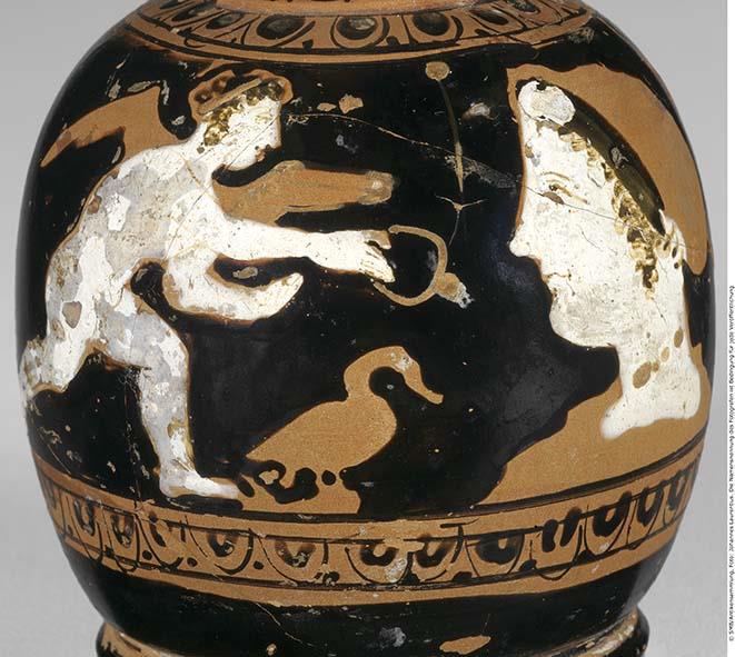 Attisch rotfigurige Bauchlekythos
