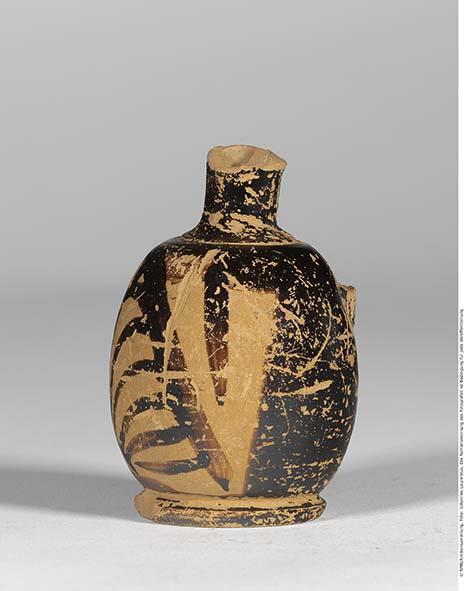 Kampanisch rotfigurige Bauchlekythos nach attischem Vorbild