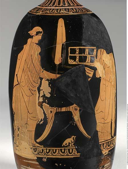 Attisch rotfigurige Bauchlekythos