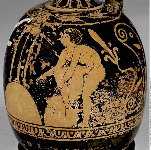 Attisch rotfigurige Bauchlekythos