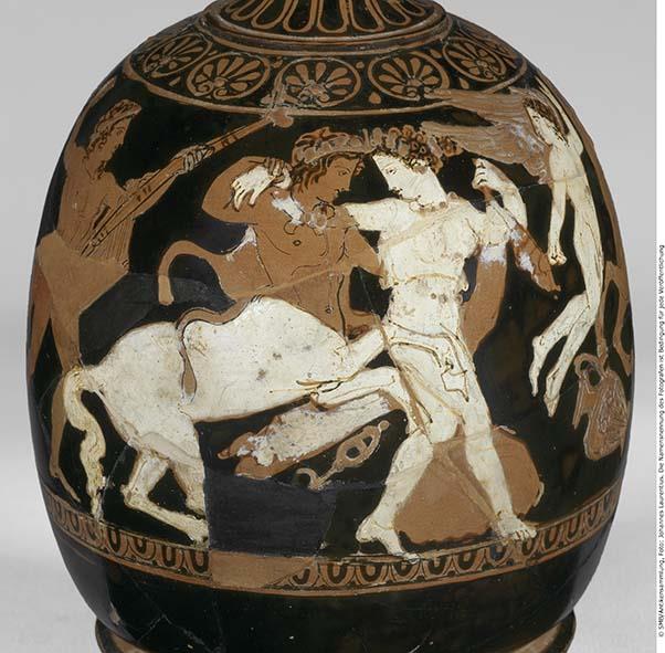 Attisch rotfigurige Bauchlekythos