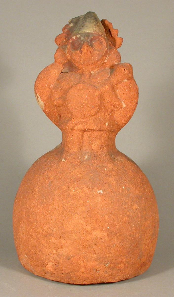 Applikation: anthropo-zoomorphe Figur (Eule)