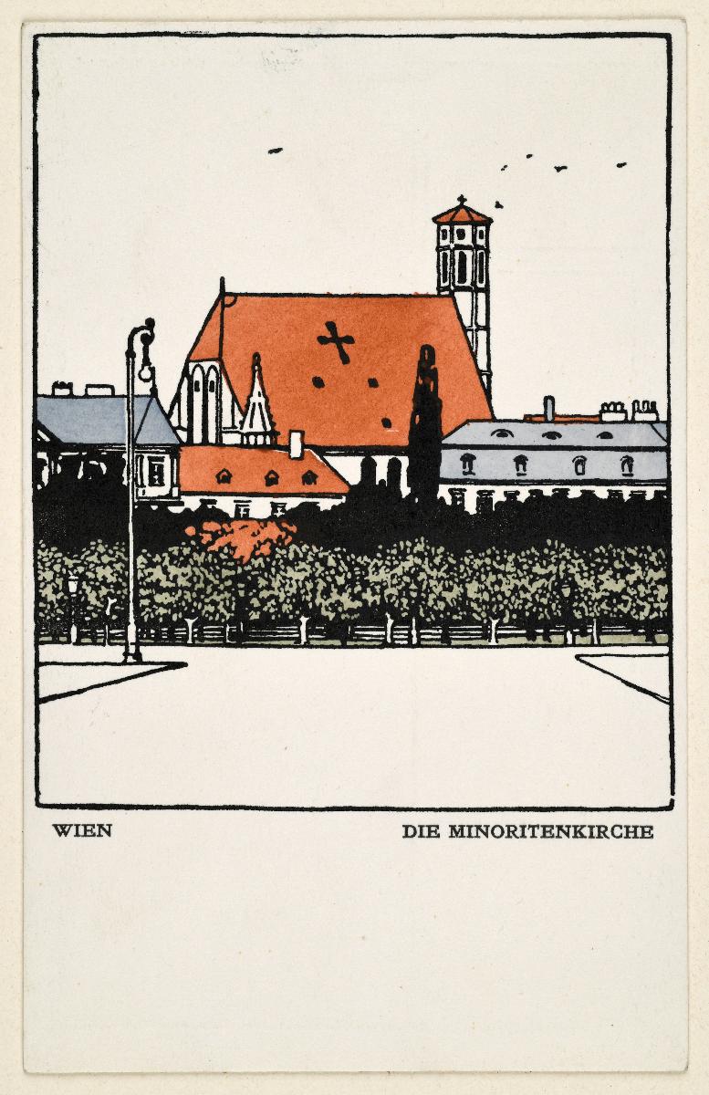 Wien Die Minoritenkirche (Postkarte der Wiener Werkstätte Nr. 134)