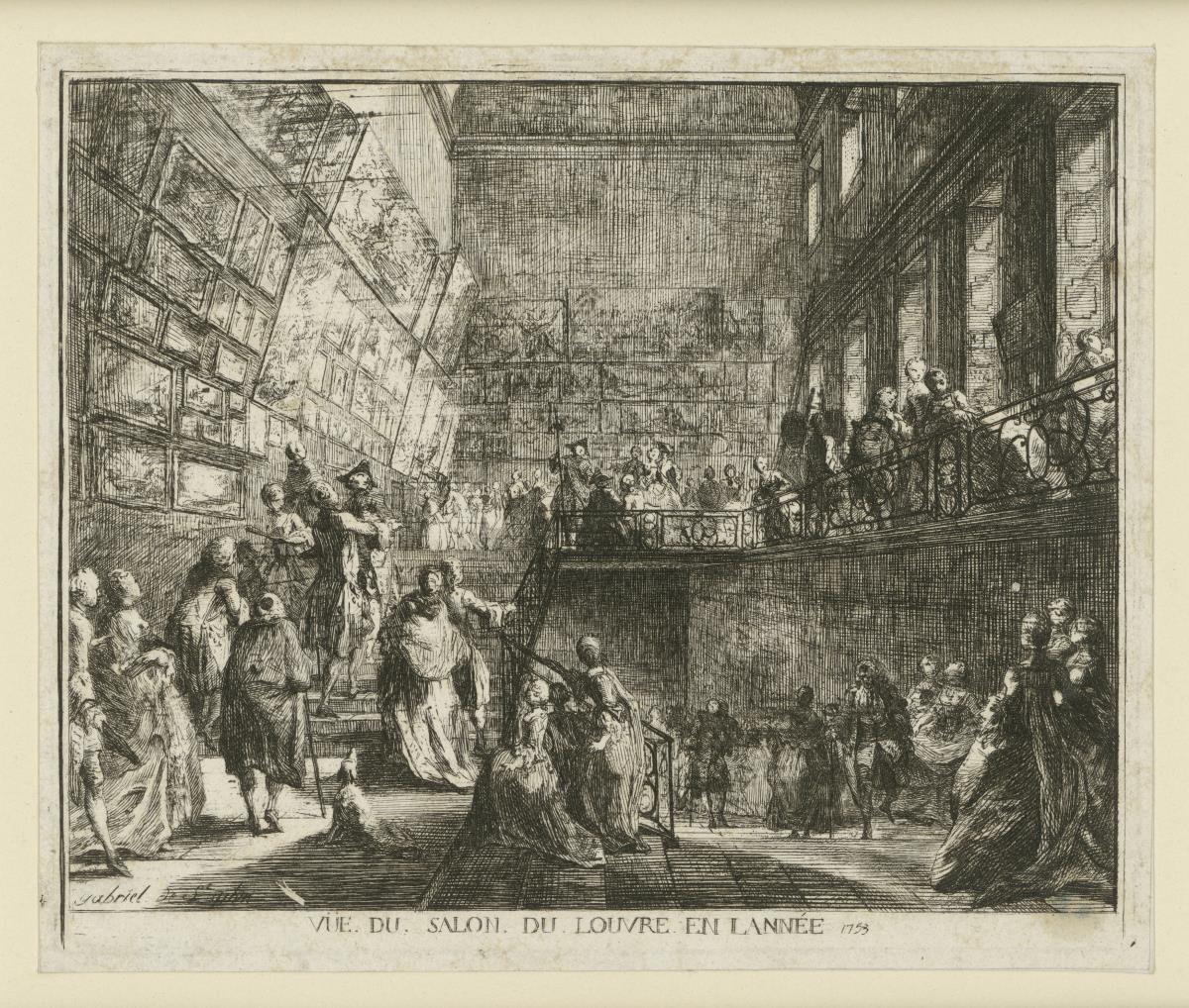 Vue du Salon du Louvre en lannée 1753