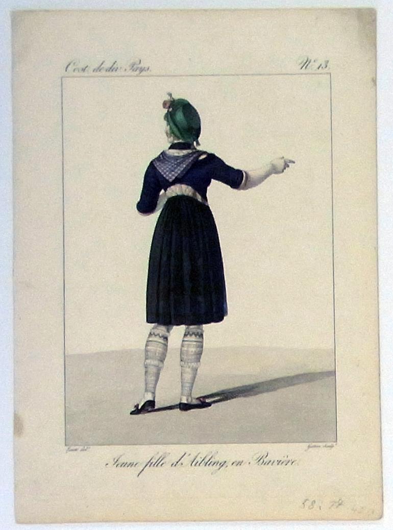 Jeune fille d`Aibling, en Bavière. Cost. de div. Pays No. 13