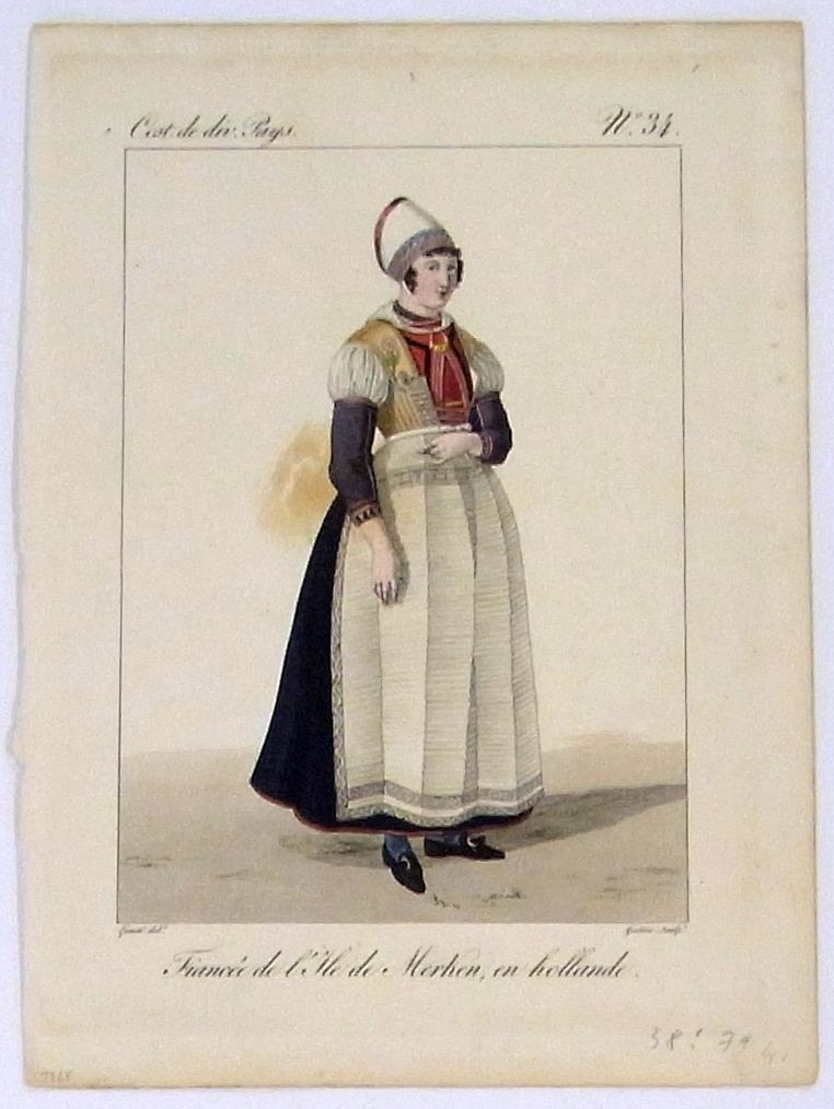 Fiancé de I´lle de Merken, en Hollande. Cost. de div. Pays No. 34
