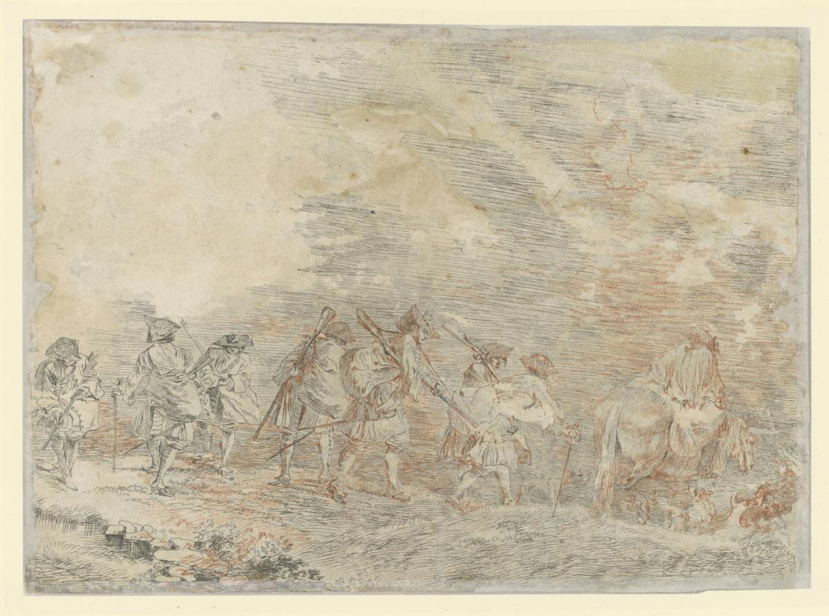 Rekruten auf dem Weg zu ihrem Regiment
