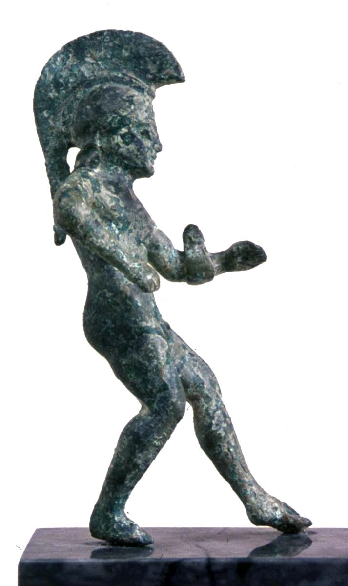 Griechische Statuette eines Kriegers oder Waffenläufers
