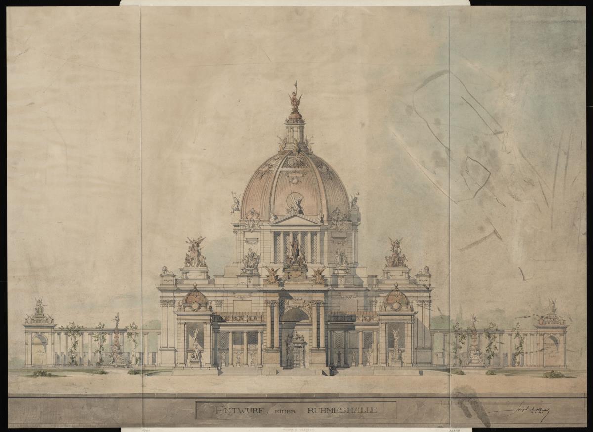 Wien, Projekt Ruhmeshalle, Aufriss