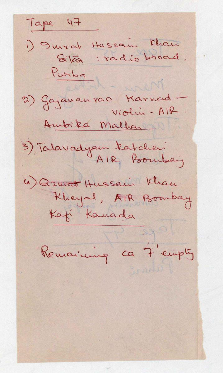 Imrat Hussain Khan, Gajananrao Karnad, Talavadyam Kalcheri, Azmat Hussain Khan
