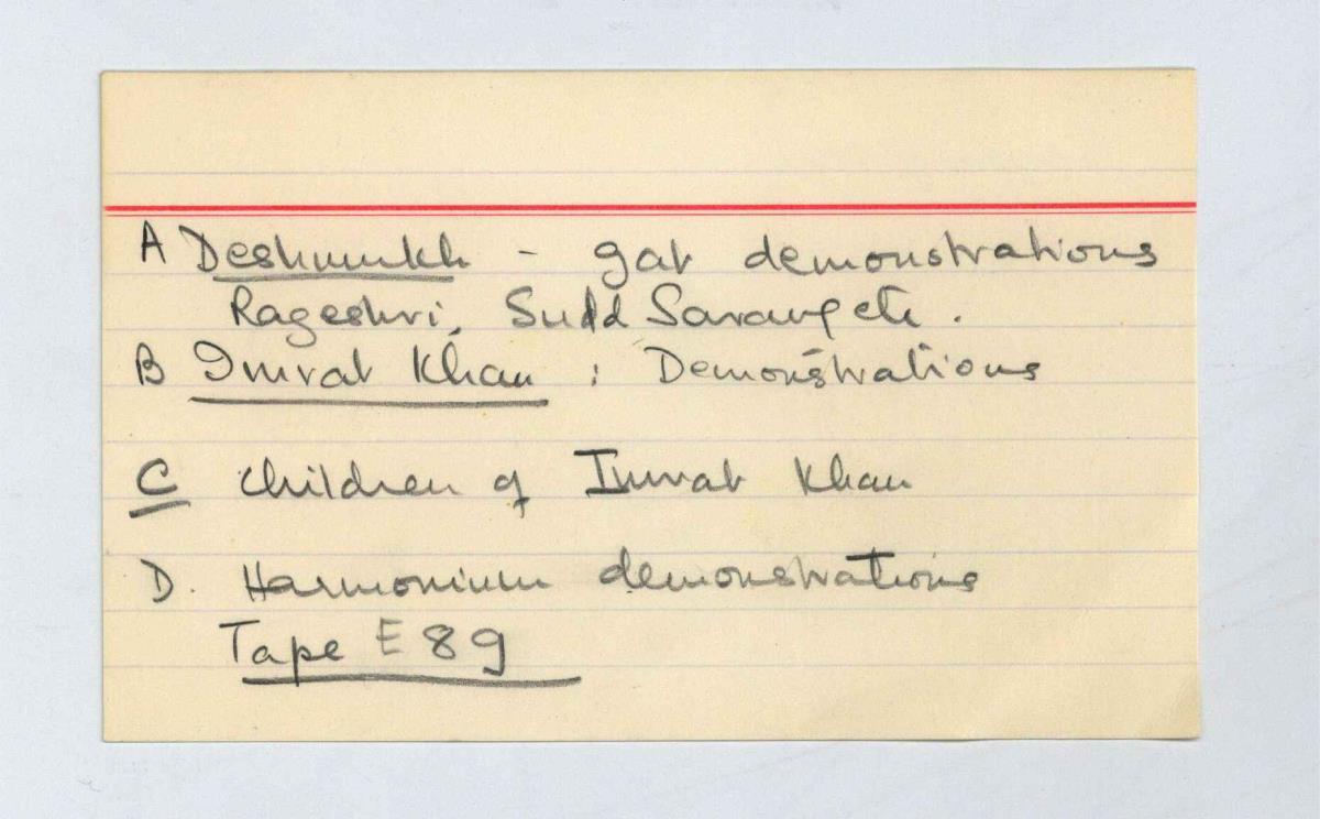 Deshmukh, Imrat Khan, Children of Imrat Khan
