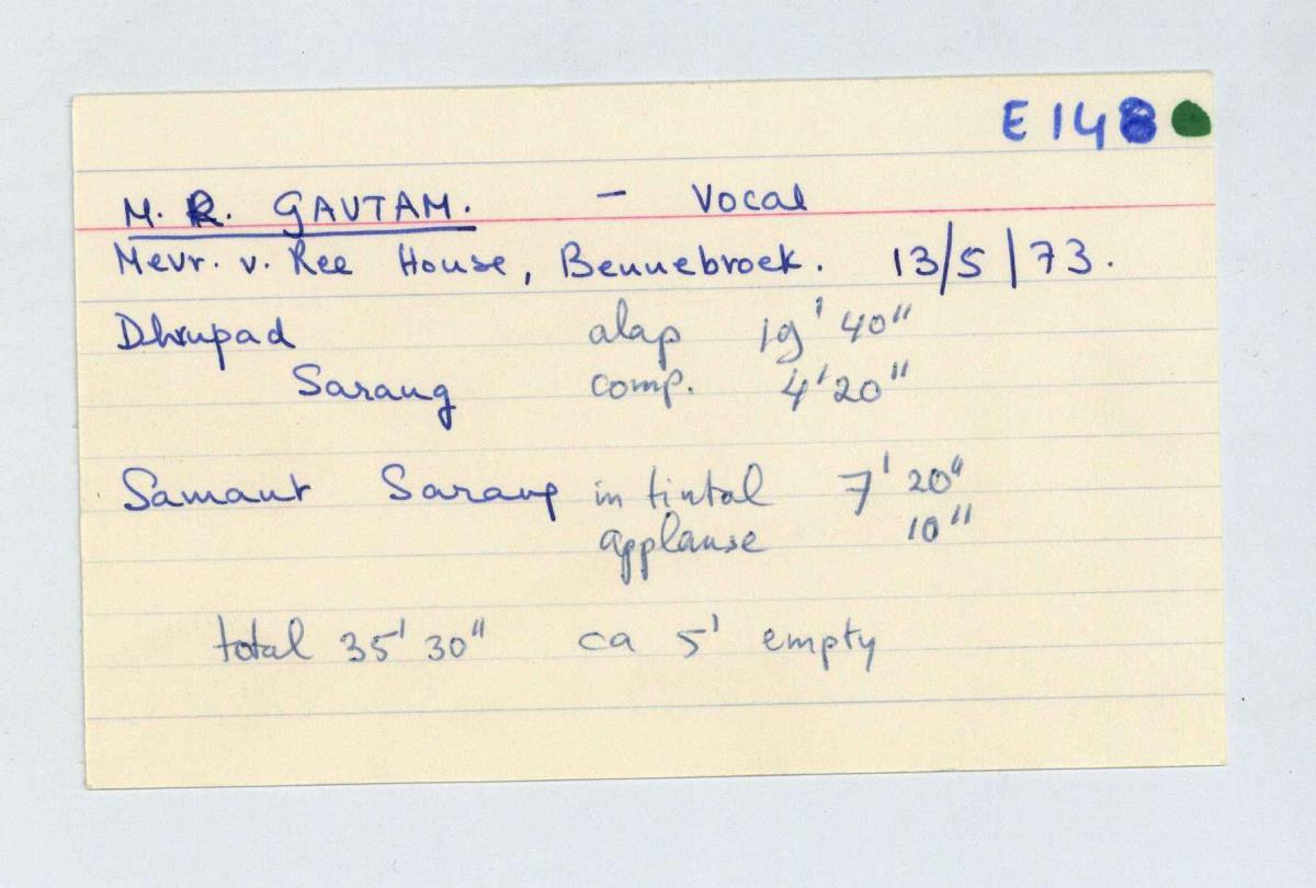 M R Gautam (vocal)