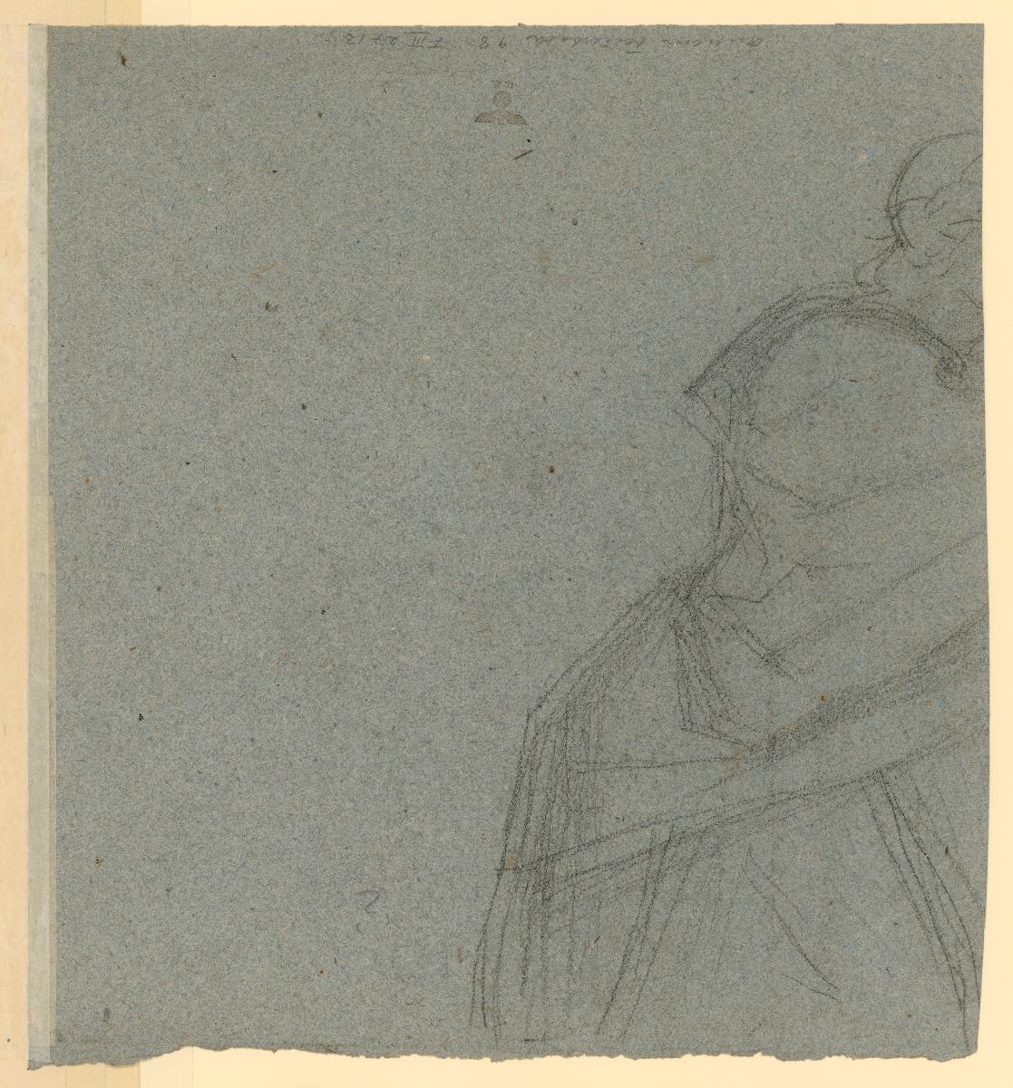 Fragment einer weiblichen Rückenfigur nach rechts