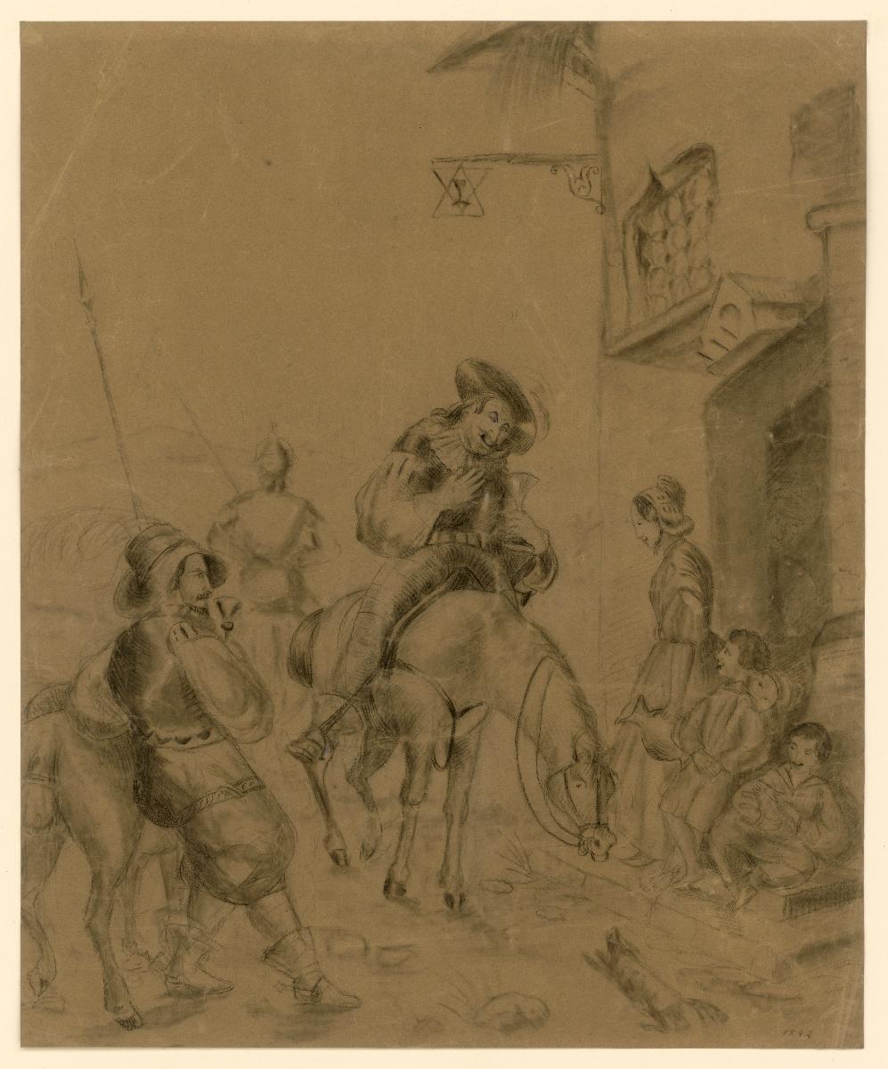 Ritter vor der Schenke