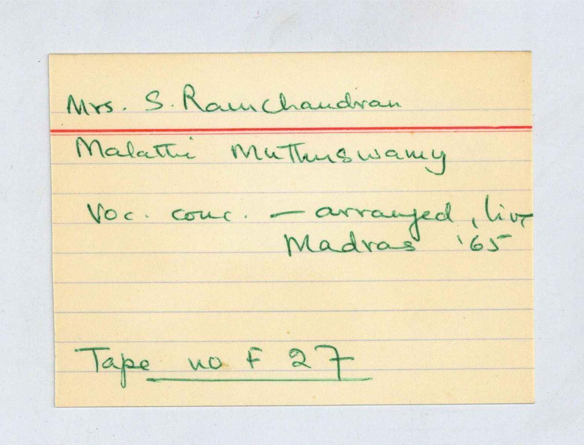 Mrs. S Ramchandran, Malathi Muthuswamy