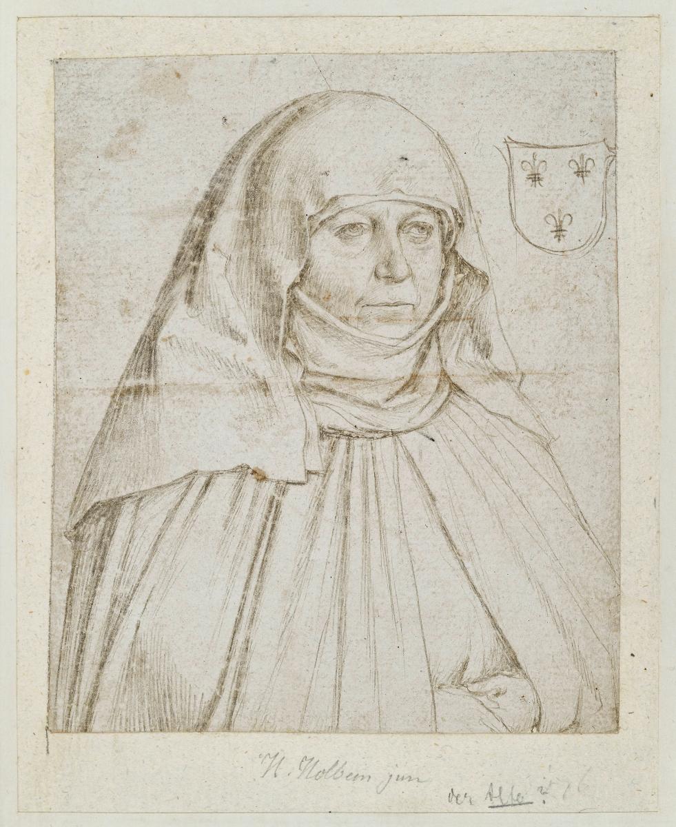 Nonne, mit dem Wappen der Familie Vetter
