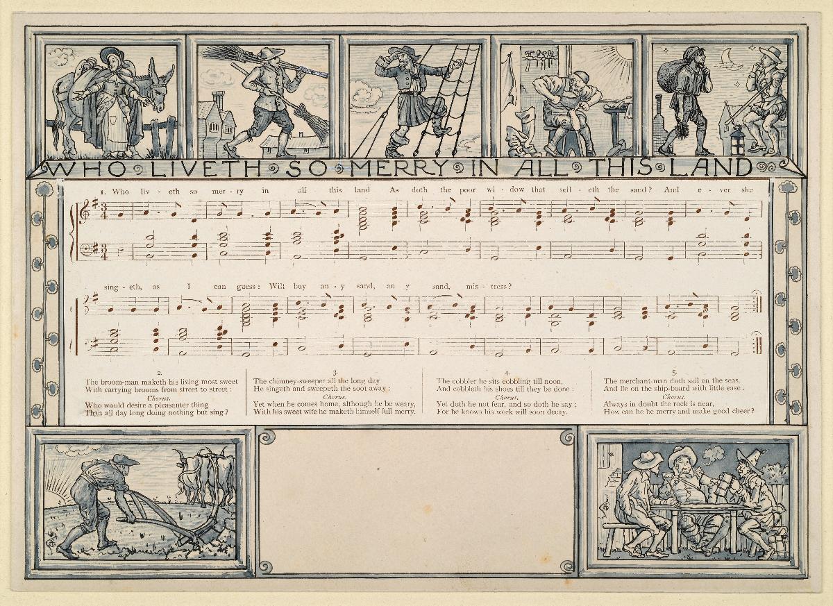 Entwurf zu Pan-Pipes A Book of Old Songs, Who Liveth So Merry