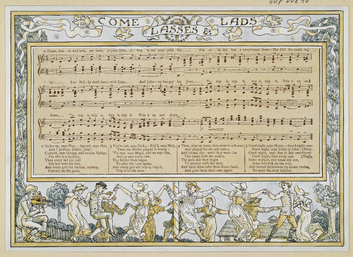 Entwurf zu Pan-Pipes A Book of Old Songs, Come Lasses and Lads