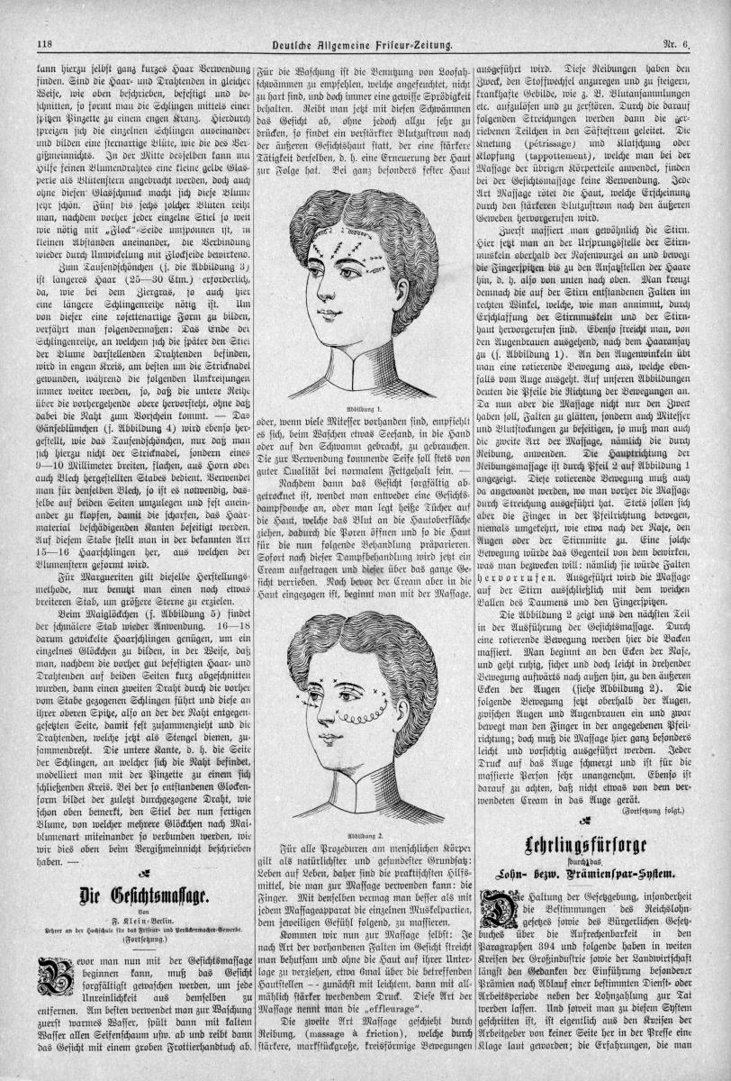 Deutsche Allgemeine Friseur-Zeitung: Zur Haarblumen-Anfertigung