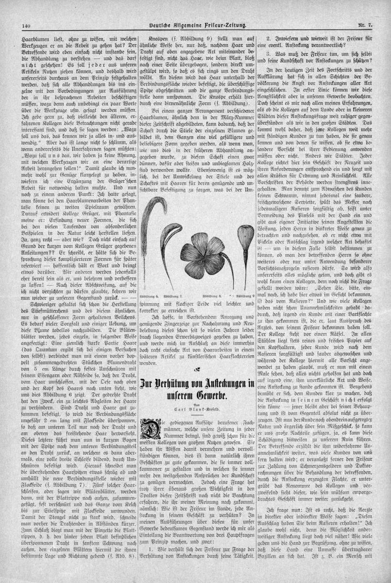 Deutsche Allgemeine Friseur-Zeitung: Zur Haarblumen-Anfertigung