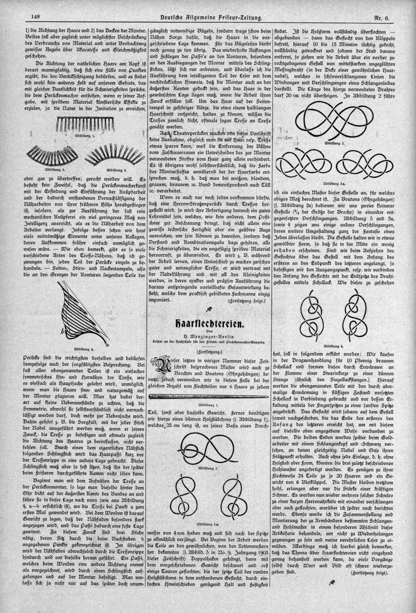 Deutsche Allgemeine Friseur-Zeitung: Haarflechtereien